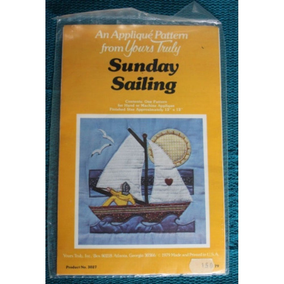 Appliqué pattern Sailing ship - Picture 1 of 4